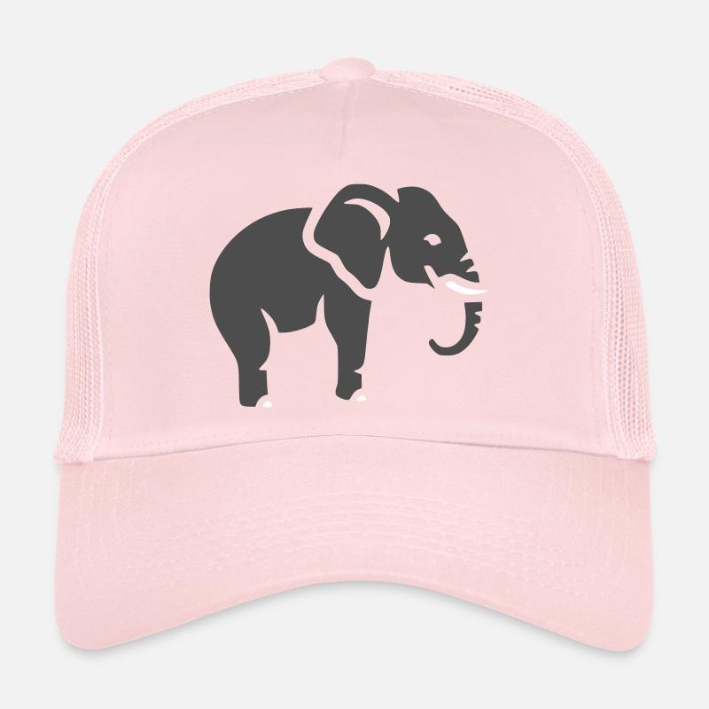 Silhouette d’éléphant Animal Afrique Casquette trucker 