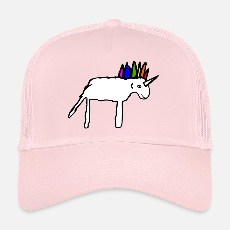 Schönes gekritzeltes Einhorn - Trucker Cap - Hellrosa