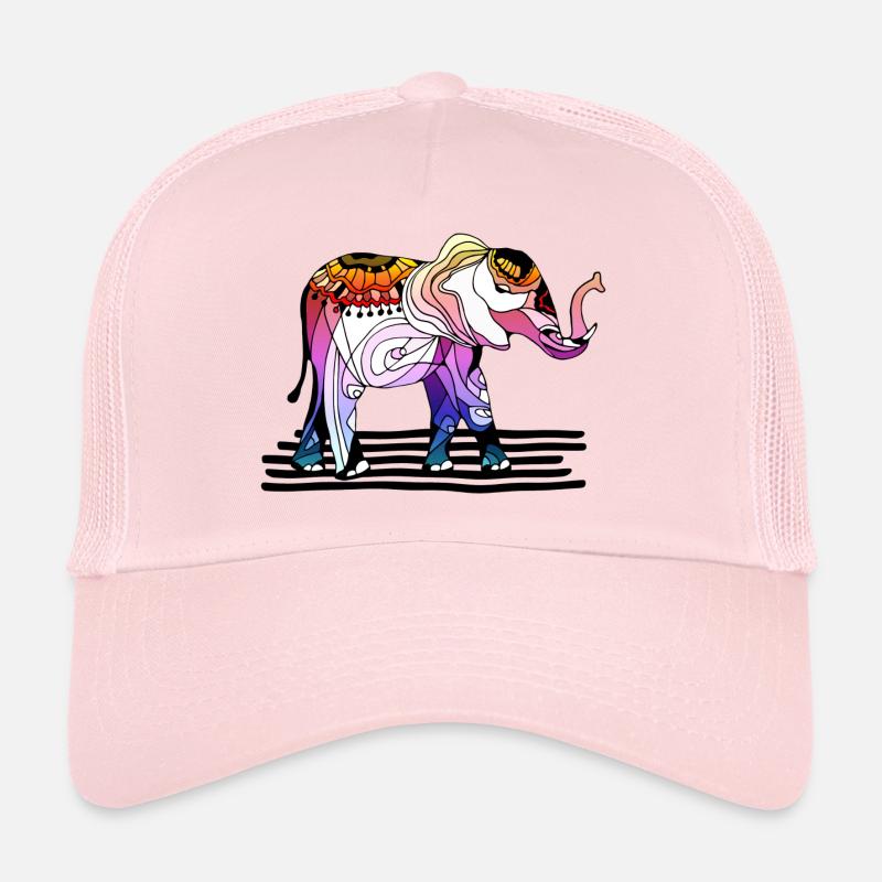 éléphant - Casquette trucker - rose pâle