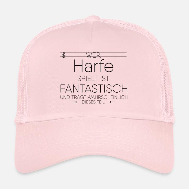Harfe Instrument Geschenk - Trucker Cap - Hellrosa