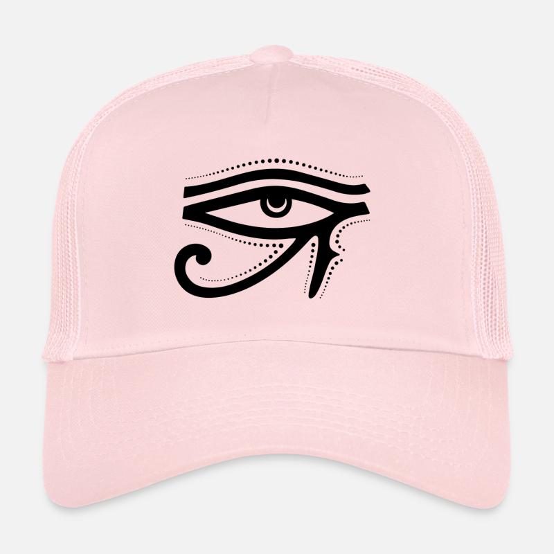 Oeil gauche d'Horus - Casquette trucker  - rose pâle