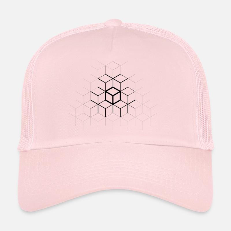 CUBES - Casquette trucker  - rose pâle