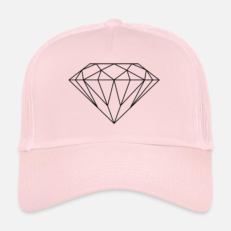 Diams02 - Casquette trucker  - rose pâle
