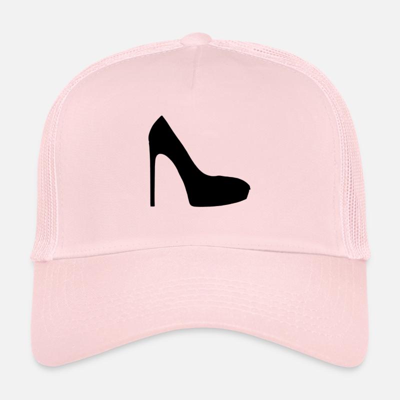 chaussures à talon - Casquette trucker  - rose pâle