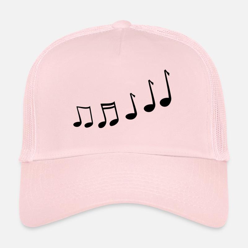 Musiknoten - Trucker Cap - Hellrosa