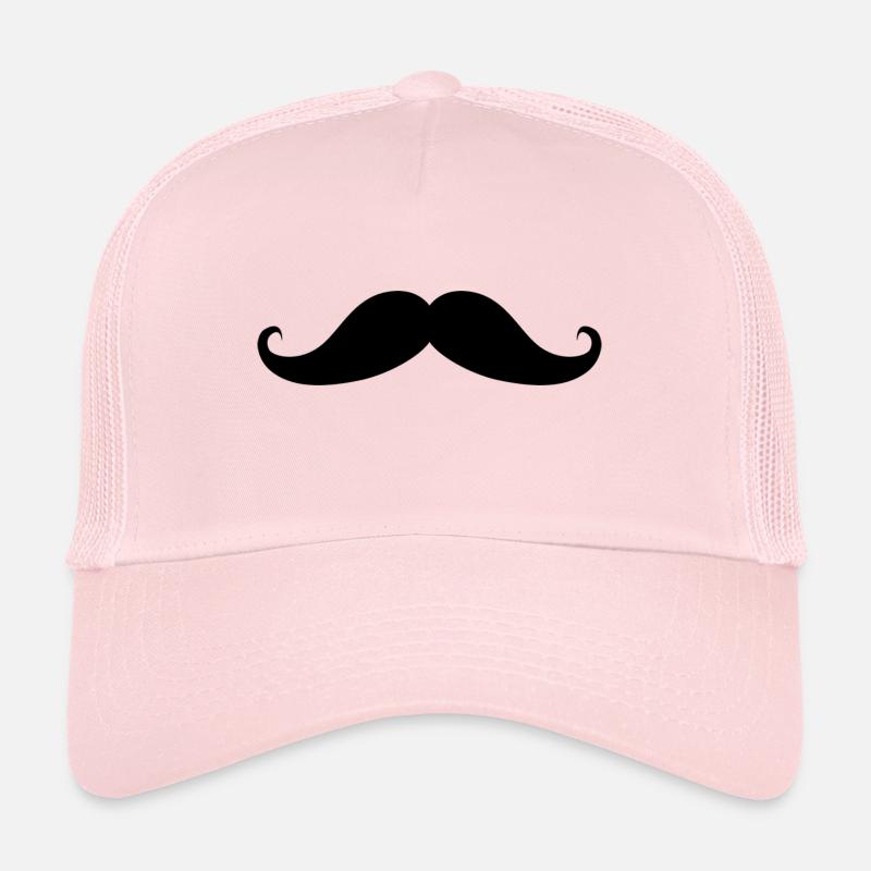 moustache moustache - Casquette trucker - rose pâle