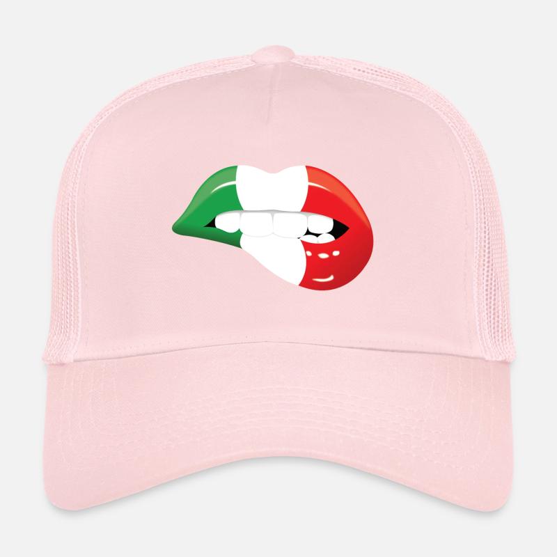 lèvres bouche bouche rouge bouche italie Casquette trucker 