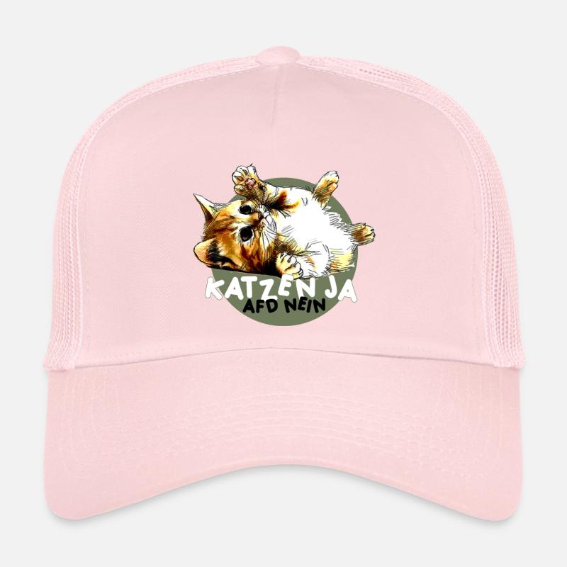 Süße Katze Ja, Partei AfD Nein - Trucker Cap - Hellrosa