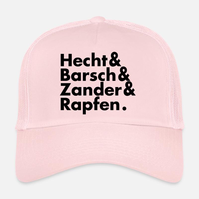 Pike, perch, zander, asp, black typo Trucker Cap