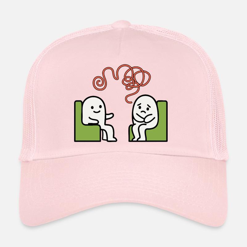 Psychotherapie – Psyche Illustration - Trucker Cap - Hellrosa