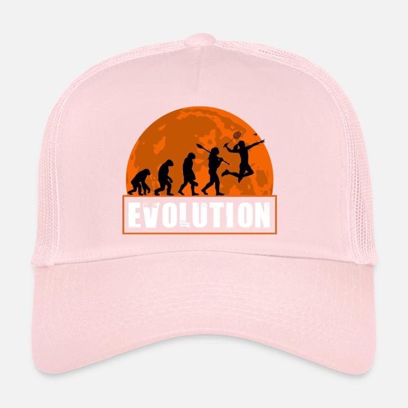 Badminton Evolution Player Smash Racket Sport Art Trucker Cap