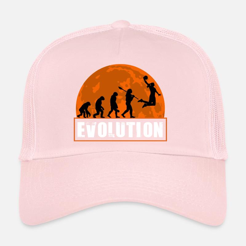 Evolution of Basketball Player Dunking Retro Trucker Cap