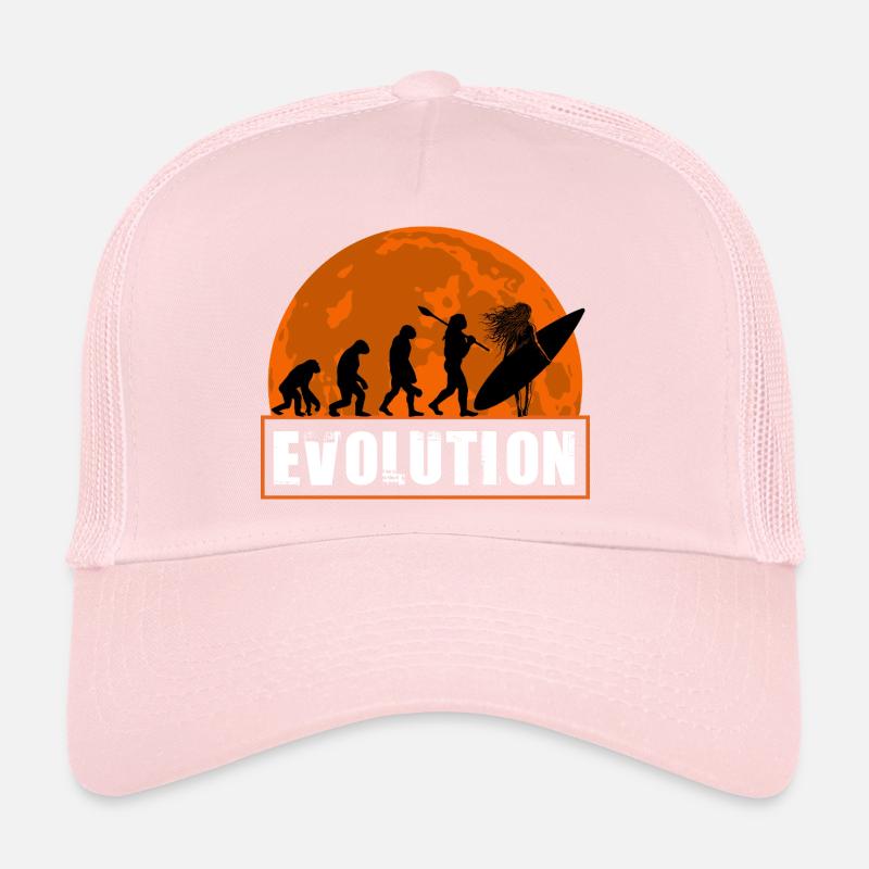Évolution de la silhouette vintage du coucher de soleil surf Casquette trucker 