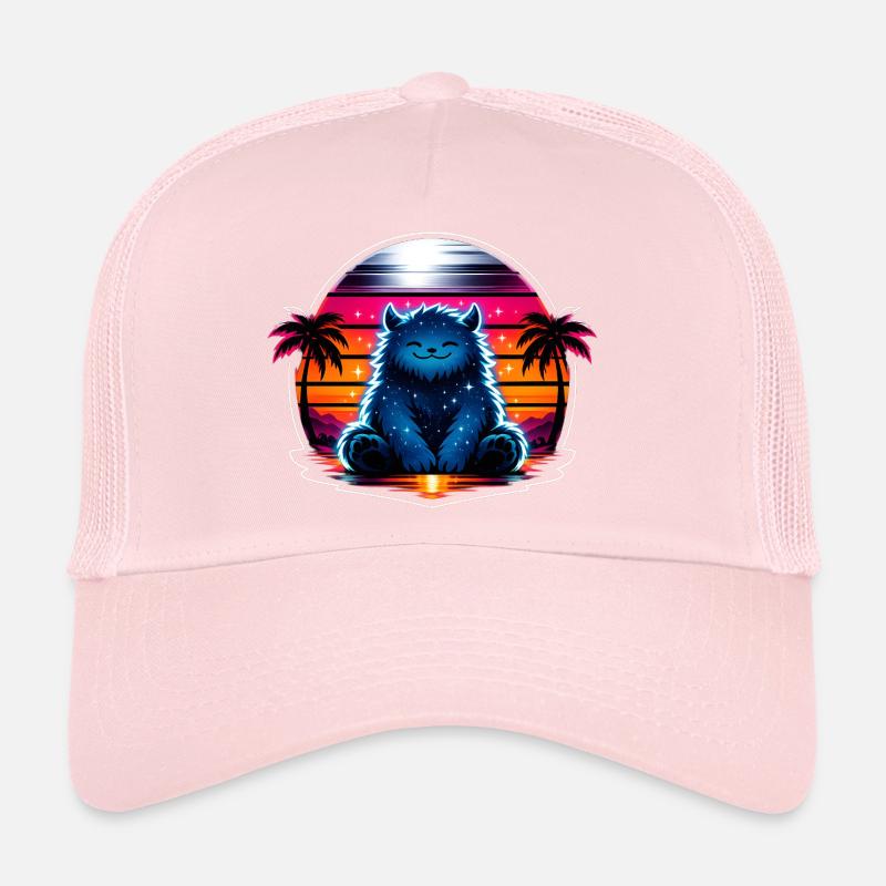 Kuschelkätzchen im Neon-Kosmos Trucker Cap