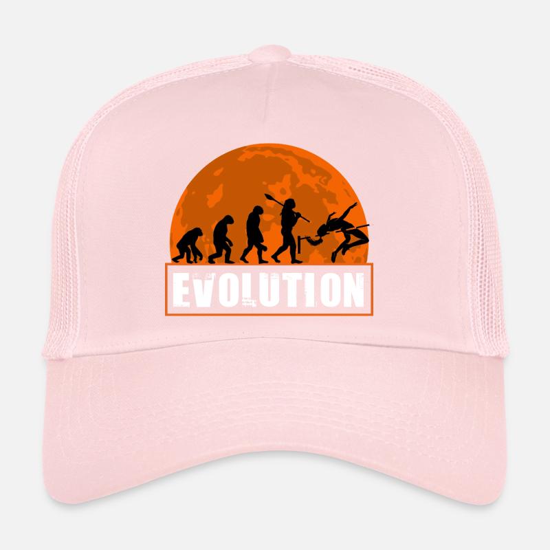 High Jumping Evolution Retro Athlete Silhouette Trucker Cap