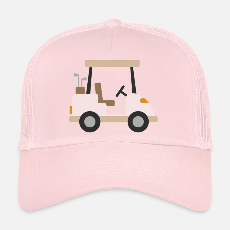 Beige Golf Cart Trucker Cap