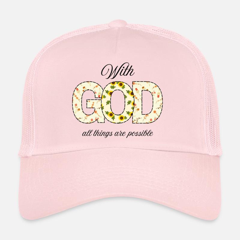 DIEU - Casquette trucker  - rose pâle