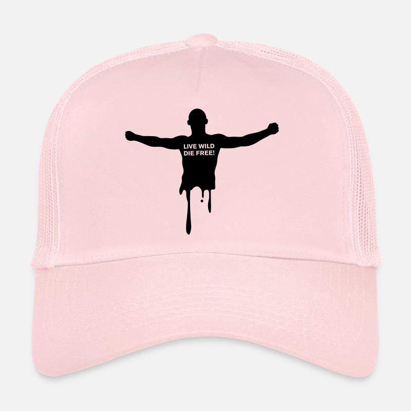 livewilddiefree - Casquette trucker  - rose pâle