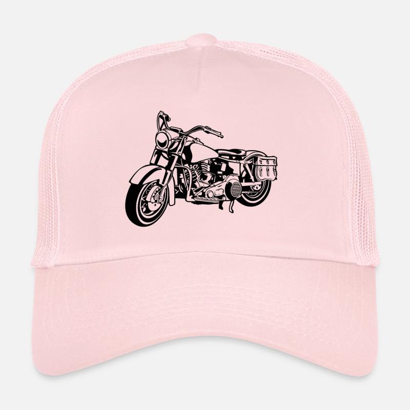 Chopper motorcycle 10_black - Trucker Cap - pale pink