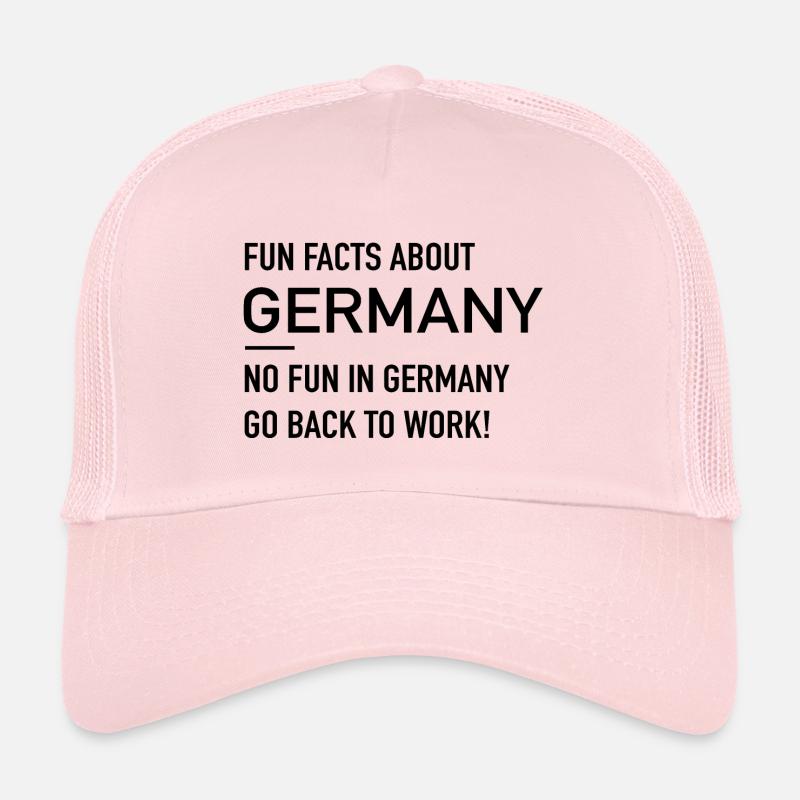 German Fun Facts - Trucker Cap - Hellrosa