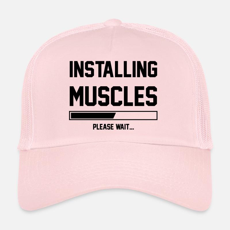 Les muscles - Casquette trucker  - rose pâle