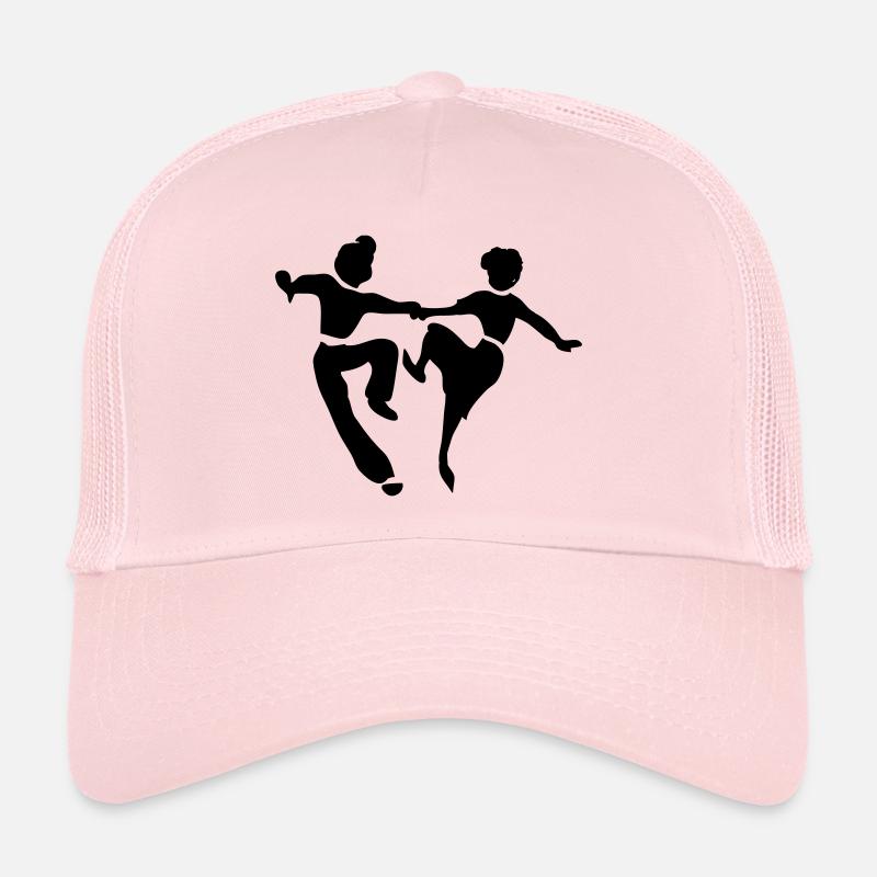 On y danse Rock&Roll rétro - Casquette trucker  - rose pâle