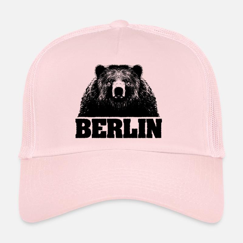 Berlin / Bär / Ours - Casquette trucker  - rose pâle