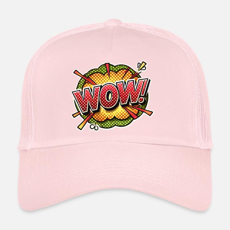 Pop Art Explosion Wow Design Trucker Cap