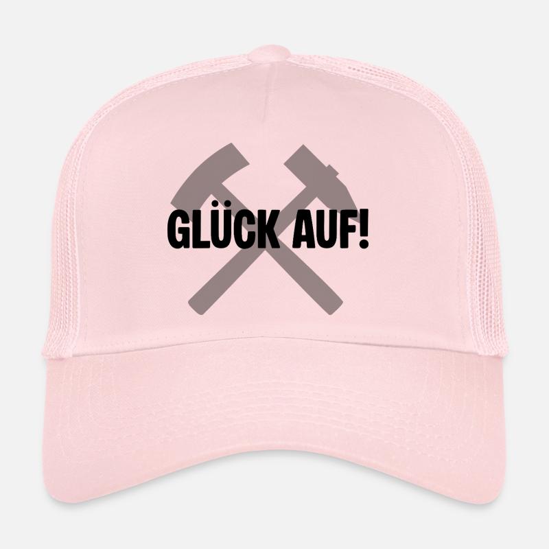 Glueck auf Erzgebirge Bergbau Trucker Cap