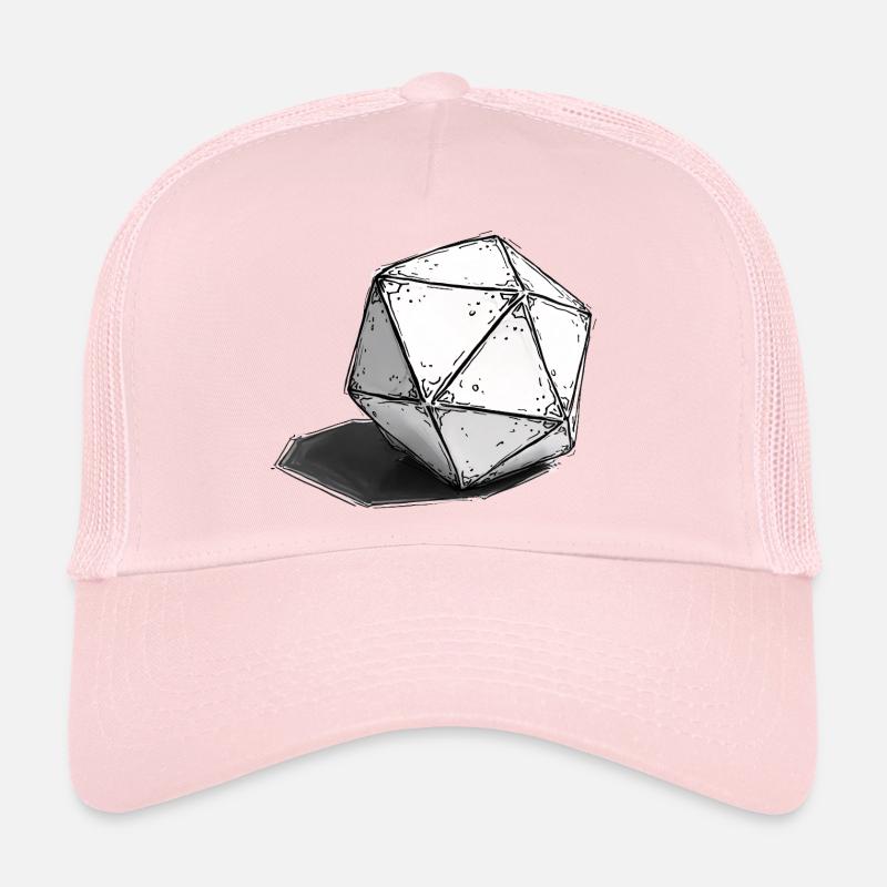 Hand Drawn Cube – Minimal Dice Sketch Trucker Cap