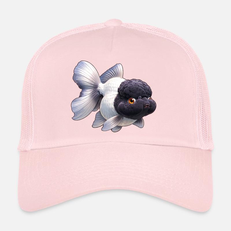 Poissons rouges Oranda de haute qualité noirs et blancs Casquette trucker 