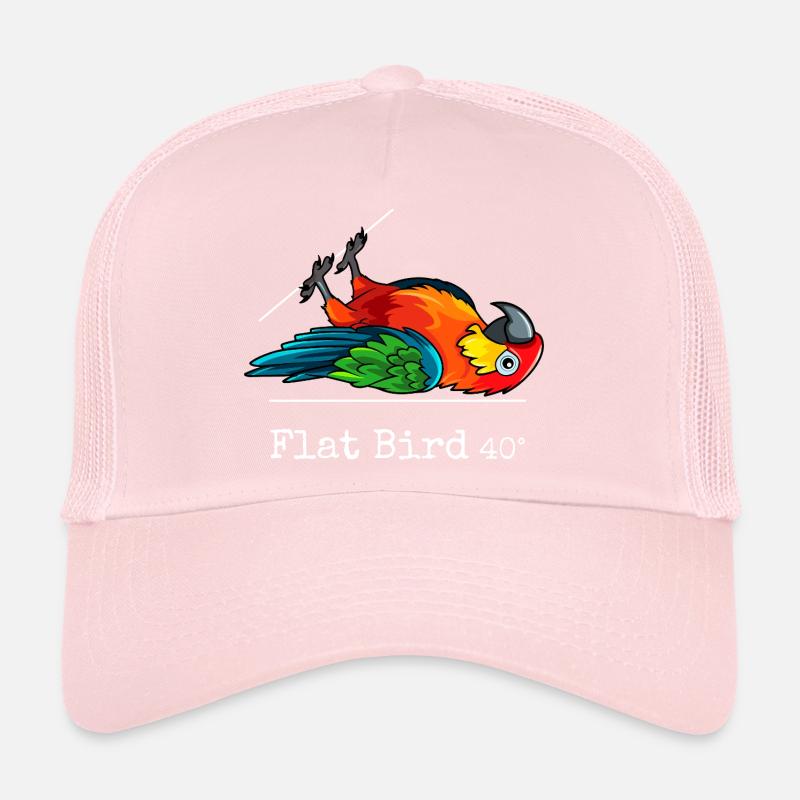 Flat Bird at 40 degrees - Trucker Cap - Hellrosa