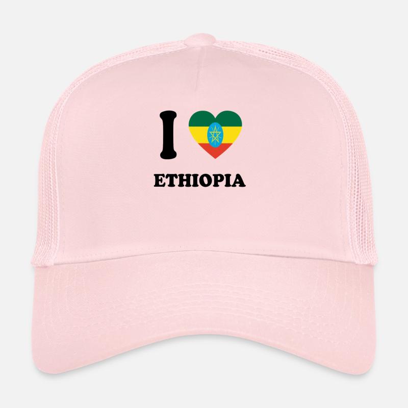 j'aime pays d'origine, présente ETHIOPIE Casquette trucker 
