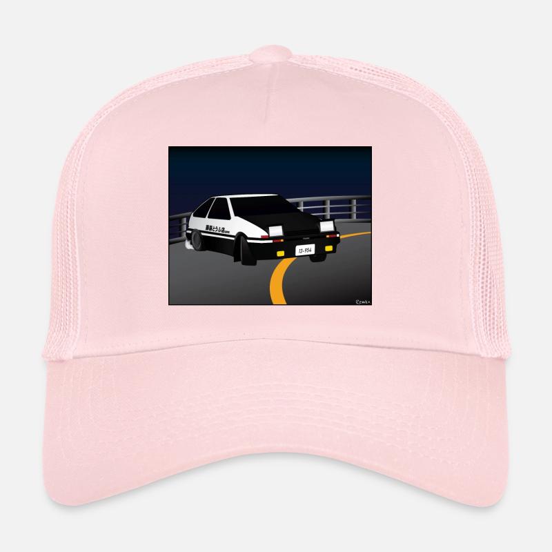 Initial D Dérive Akina - Casquette trucker  - rose pâle