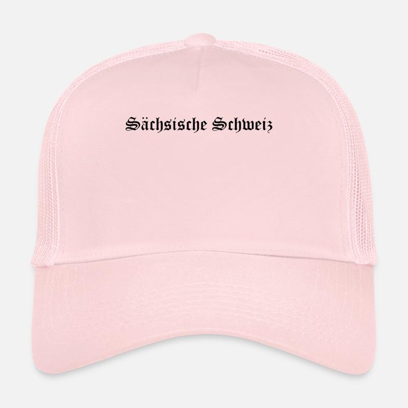 Saechsische Schweiz "Schriftzug" - Trucker Cap - Hellrosa