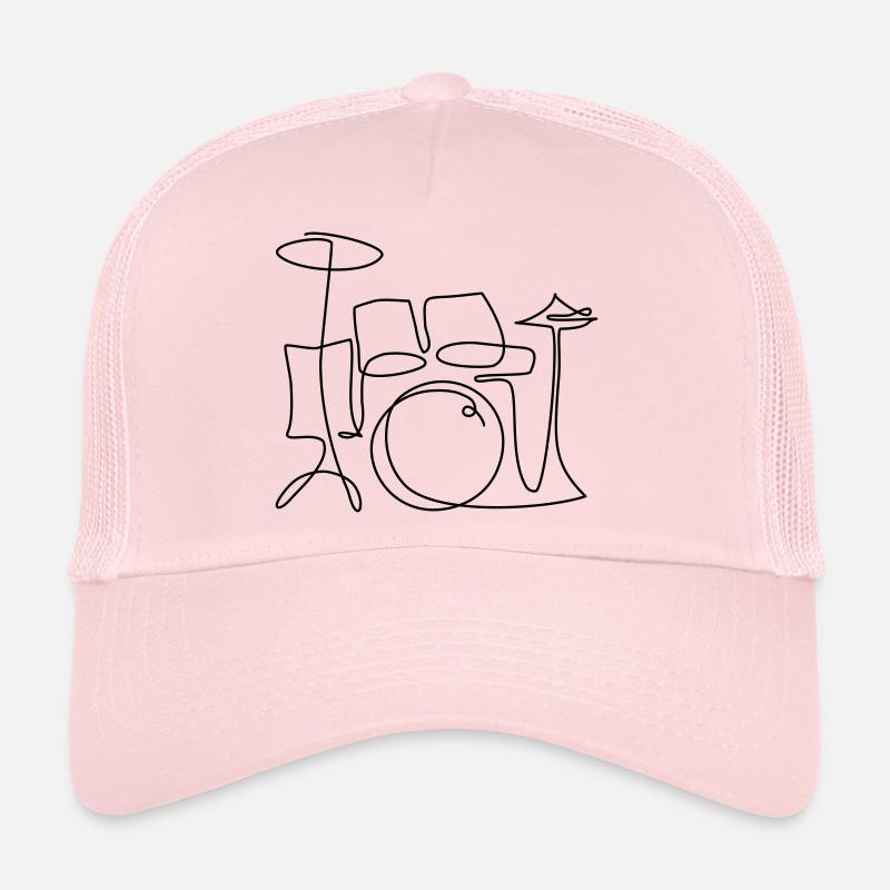 one line drums - Trucker Cap - Hellrosa