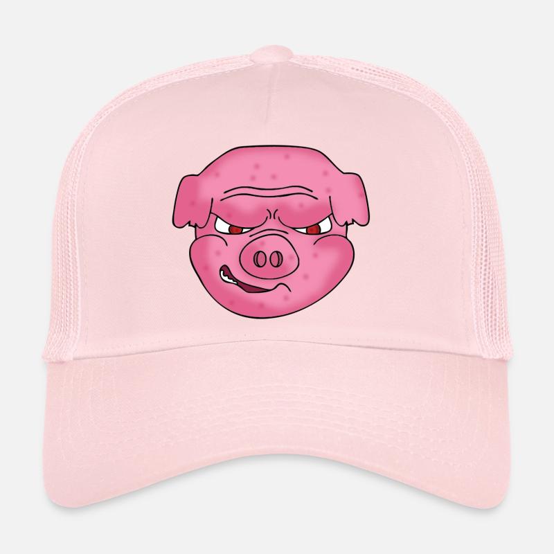 cochon furax - Casquette trucker - rose pâle