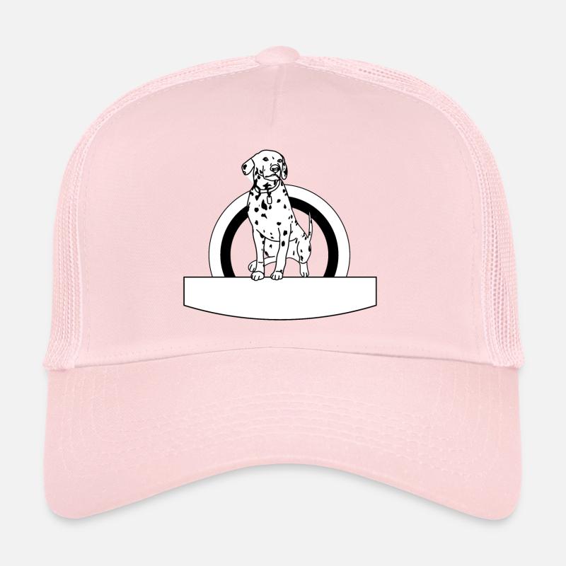 Dalmatiens dans un cercle avec champ d’écriture Casquette trucker 