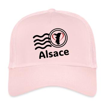 Timbre Alsace - Casquette trucker  - rose pâle - Devant