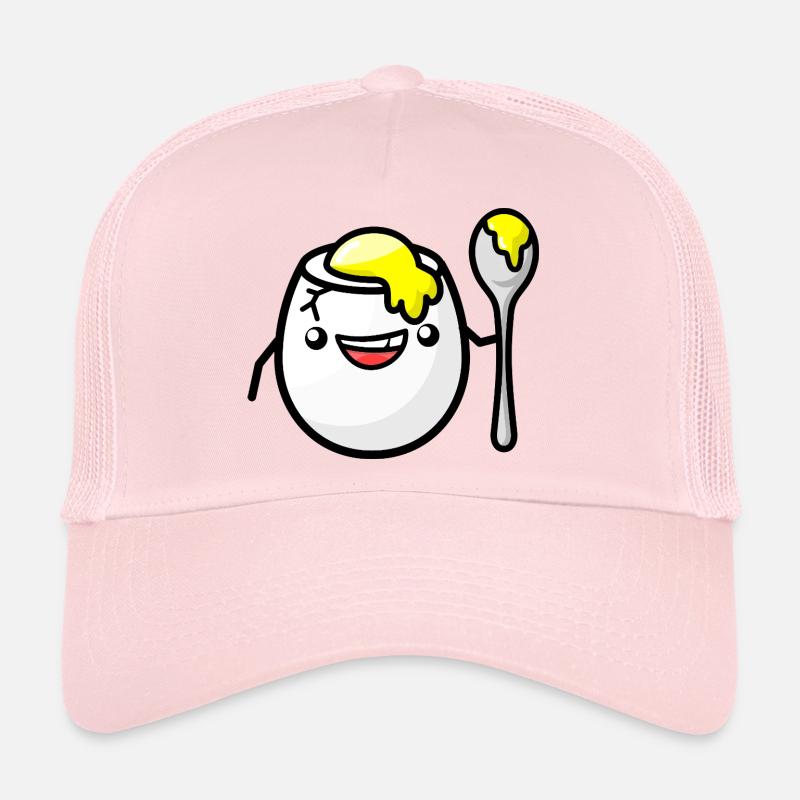 Breakfast egg while doing your hair Trucker Cap
