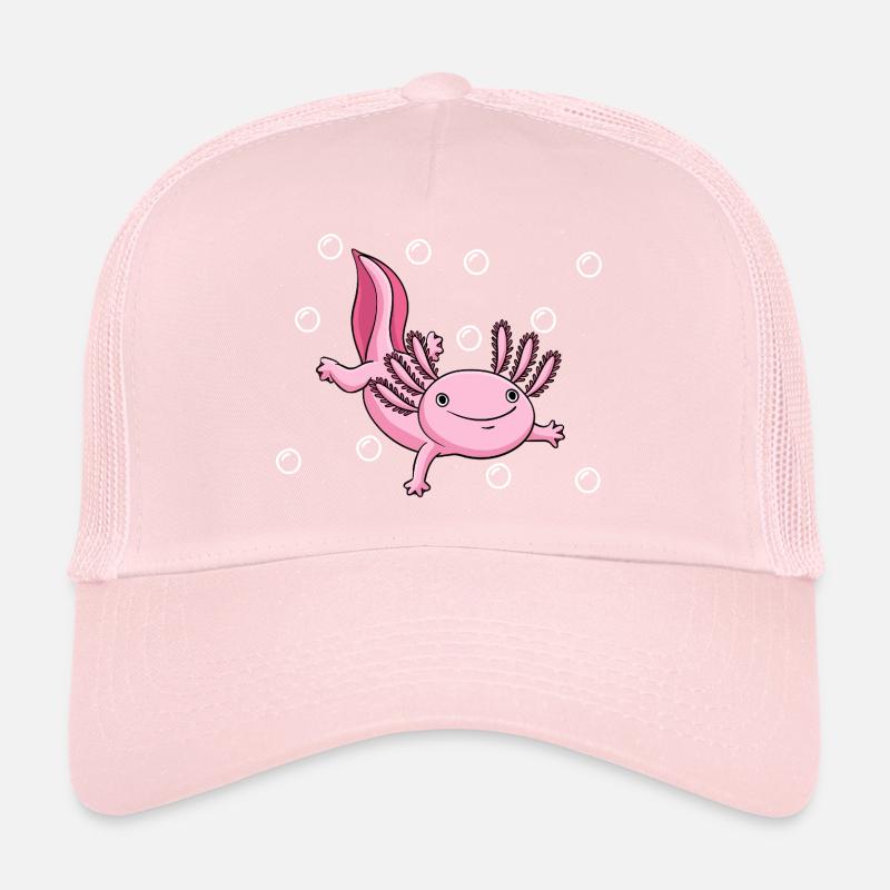 Illustration d’axolotl rose mignon Casquette trucker 