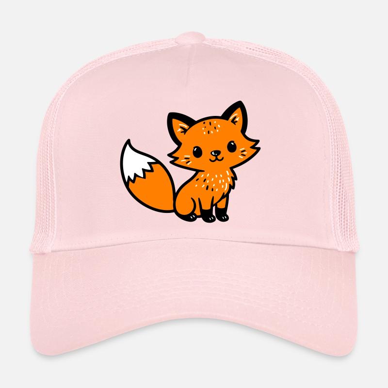 Fuchs Niedlich Comic - Trucker Cap - Hellrosa