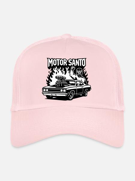 Motor Santo Fire Hotrod - Trucker Cap - pale pink - Front