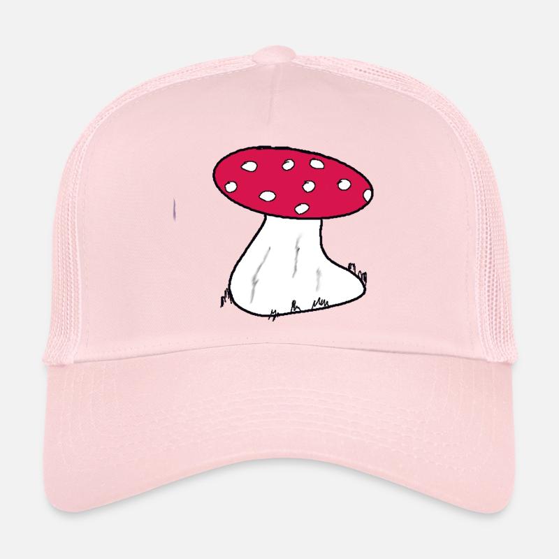 Motif de dessin animé Red Toadstool Casquette trucker 