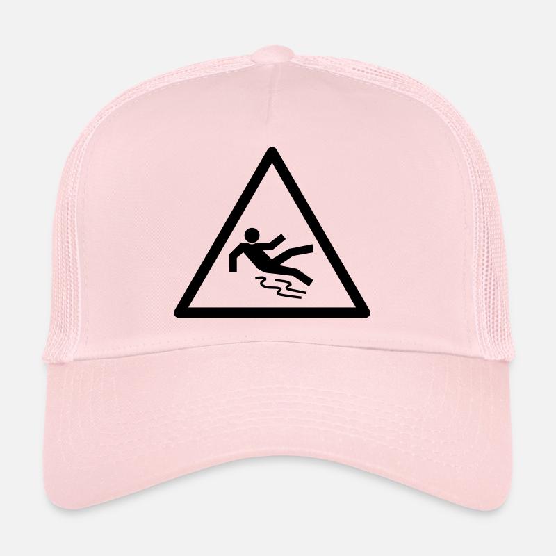 Rutschgefahr - Casquette trucker  - rose pâle