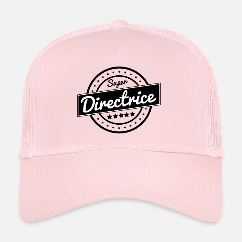 Super directrice - Casquette trucker  - rose pâle