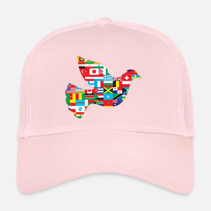 Friedenstaube Länder - Trucker Cap - Hellrosa