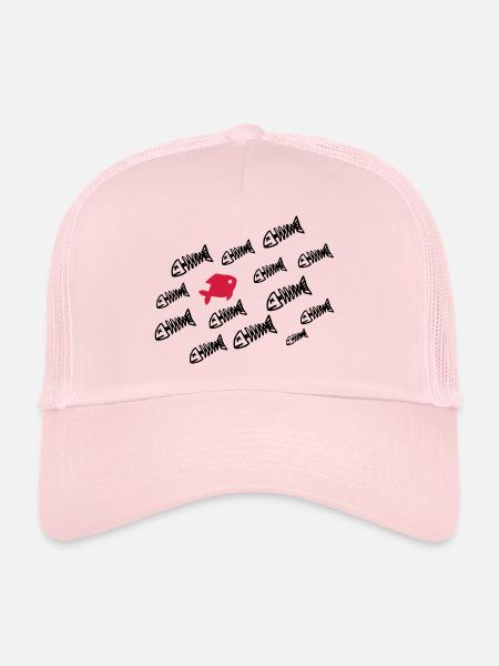 deadfish - Trucker Cap - pale pink - Front