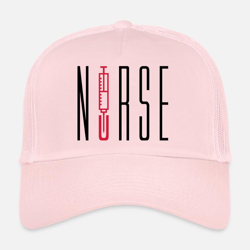 nurse doctor text stechen spritze blut arzt abhoer Trucker Cap