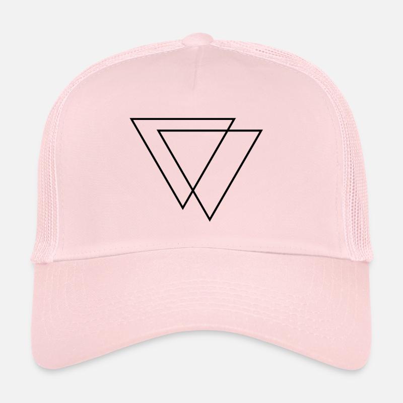 triangles - Trucker Cap - pale pink
